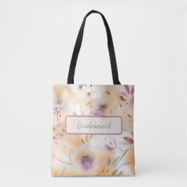 Botanischer Wasserfarben-Blumen-  Tasche