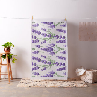 Botanischer Wasserfarben-Lavendel-Näh- und Bastels Stoff