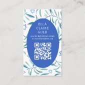 Botanischer Watercolor Star David Bar Bat Mitzvah Begleitkarte (Vorderseite)