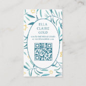 Botanischer Watercolor Star David Bar Bat Mitzvah Begleitkarte (Vorderseite)