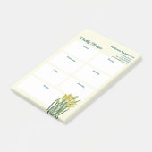 Botanischer Weekly-Planer Post-it Klebezettel (angewinkelt)