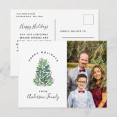 Botanischer Weihnachtsbaum Foto Gruß Postkarte (Vorne/Hinten)