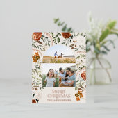 Botanischer Weihnachtsfeiertag 3 Foto Folien Feiertagspostkarte (Stehend vorne)