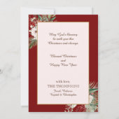 Botanischer Weihnachtsgebäck Roter Individuelle Na Feiertagskarte (Rückseite)