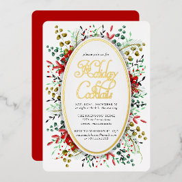 Botanischer Weihnachtskranz | Aufforderung zur Ein Folieneinladung