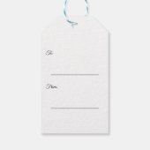 Botanischer Weihnachtskranz moderne Schrift Geschenkanhänger (Rückseite)