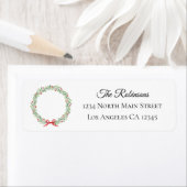 Botanischer Weihnachtskranz moderne Schriftadresse (Insitu)