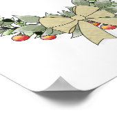 Botanischer Weihnachtskranz Poster (Ecke)