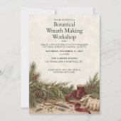 Botanischer Weihnachtskranz-Workshop Einladung (Vorderseite)