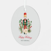 Botanischer Weihnachtsspielzeug Nutcracker Happy H Ornament Aus Metall (Vorderseite links)