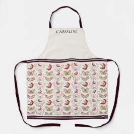 Botanischer Wein Berries & Herbstlaub Elfenbeinküs Schürze