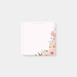 Botanischer Whisper- Blush & Green Post-it Klebezettel