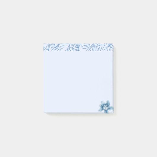 Botanischer Whisper - Minimalistische blumengeschm Post-it Klebezettel (Vorderseite)