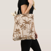 Botanischer Wind: Handillustrierte Palme in warmen Tasche (Von Nahem)