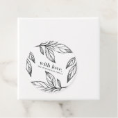 Botanischer Winter mit Liebe und Name Urlaub Geschenkanhänger (Beispiel)