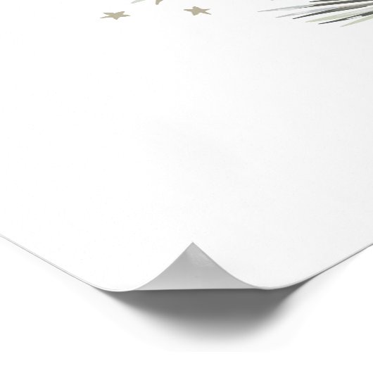 Botanischer Winter Wasserfarbe Poster (Ecke)