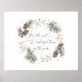 Botanischer Winter Wasserfarbe Poster (Vorne)