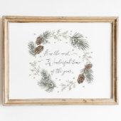 Botanischer Winter Wasserfarbe Poster