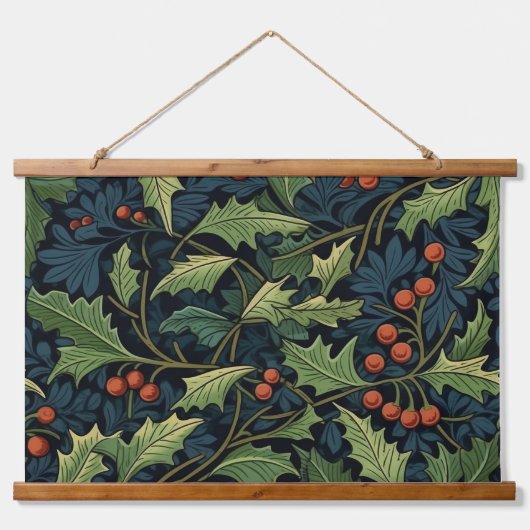 Botanischer Wintergarten Morris Wandteppich Mit Holzrahmen (Vorne)