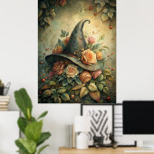 Botanischer Witzhut - Rustikale Kernmauer Kunst Poster (Heimbüro)