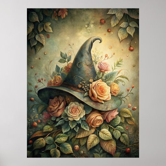 Botanischer Witzhut - Rustikale Kernmauer Kunst Poster (Vorne)