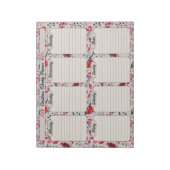 Botanischer Wochenplaner Notizblock (Rotiert)