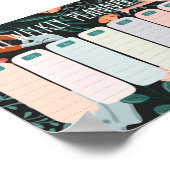 Botanischer Wochenplaner Vorlage Poster (Ecke)