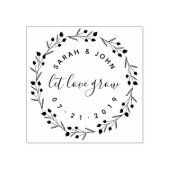 Botanischer Wraath & Script Lassend Liebe Hochzeit Gummistempel (Prägung)