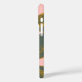 Botanischer Zeichn an der Frontseite Rosa und Grün Case-Mate iPhone Hülle (Rückseite / Links)