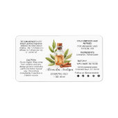 Botanischer Zimt Essenzielle Öle Wasserfarbe Adressaufkleber (Vorne)