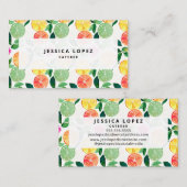 Botanischer Zitrusfrüchte Visitenkarte (Vorne/Hinten)