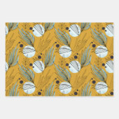 Botanisches Abstraktes Muster Geschenkpapier Set (Vorderseite 2)