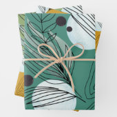 Botanisches Abstraktes Muster Geschenkpapier Set (Beispiel)