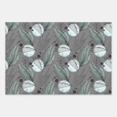 Botanisches Abstraktes Muster Geschenkpapier Set (Vorderseite 2)