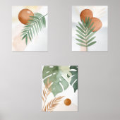 Botanisches Abstraktes Set - Minimal Wall Art (Vorderseite)