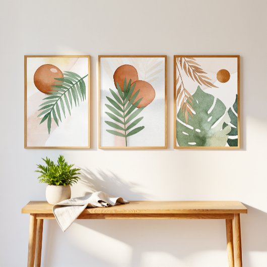 Botanisches Abstraktes Set - Minimal Wall Art