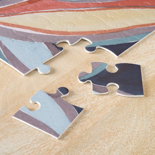 Botanisches Abstraktes Wasserbad Lido Locarno Puzzle (Seite)