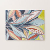 Botanisches Abstraktes Wasserbad Lido Locarno Puzzle (Horizontal)