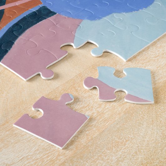 Botanisches Abstraktes Wasserbad Lido Locarno Puzzle (Seite)