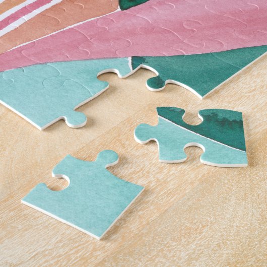 Botanisches Abstraktes Wasserbad Lido Locarno Puzzle (Seite)