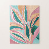 Botanisches Abstraktes Wasserbad Lido Locarno Puzzle (Vertikal)