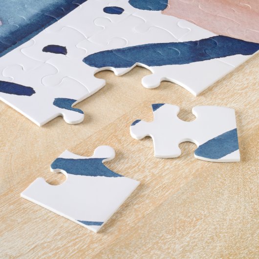 Botanisches Abstraktes Wasserbad Lido Locarno Puzzle (Seite)