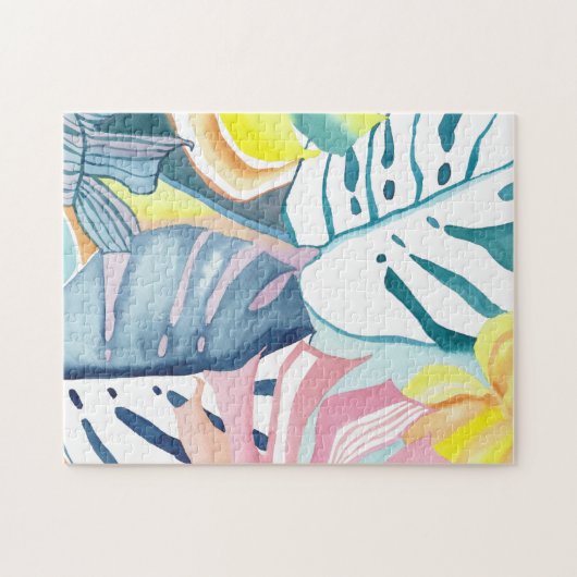 Botanisches Abstraktes Wasserbad Lido Locarno Puzzle (Horizontal)