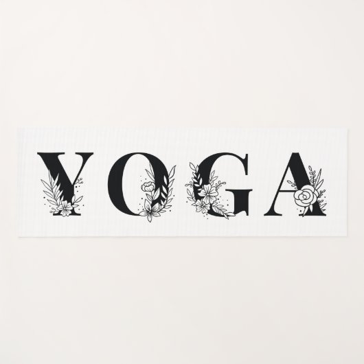 Botanisches Alphabet Yogamatte (Vorderseite (Horizontal))