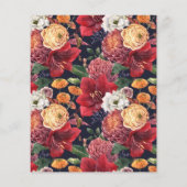 Botanisches Amaryllis Bridal Dusche Einladung (Rückseite)