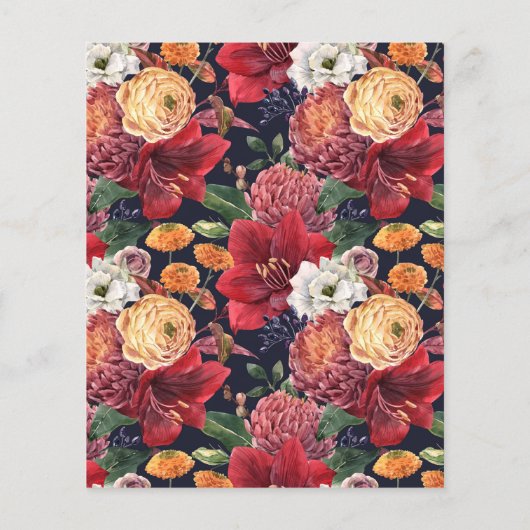 Botanisches Amaryllis Bridal Dusche Einladung (Rückseite)