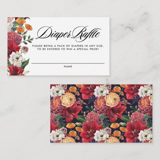 Botanisches Amaryllis Kinderduschenduschapparat Begleitkarte (Vorne/Hinten)