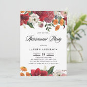 Botanisches Amaryllis-Party für die Mumorisierung Einladung (Stehend Vorderseite)