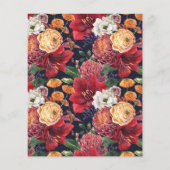 Botanisches Amaryllis Probe Abendessen Einladung (Rückseite)