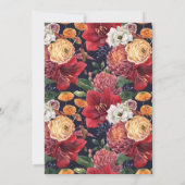 Botanisches Amaryllis und Mums Brautparty Einladung (Rückseite)